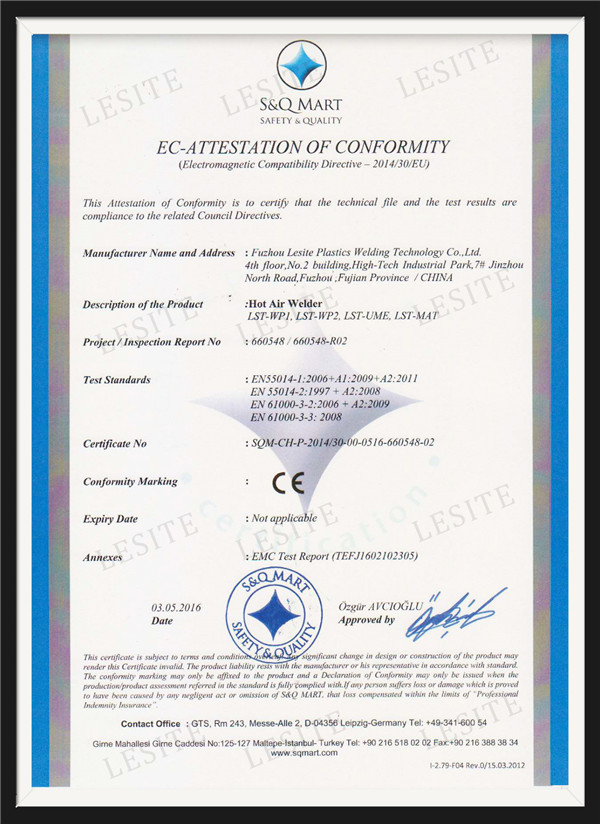 EMC-CE certification-WP1, WP2, MAT, UME